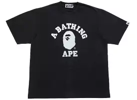 A Bathing Ape College Overdye Tee in Black