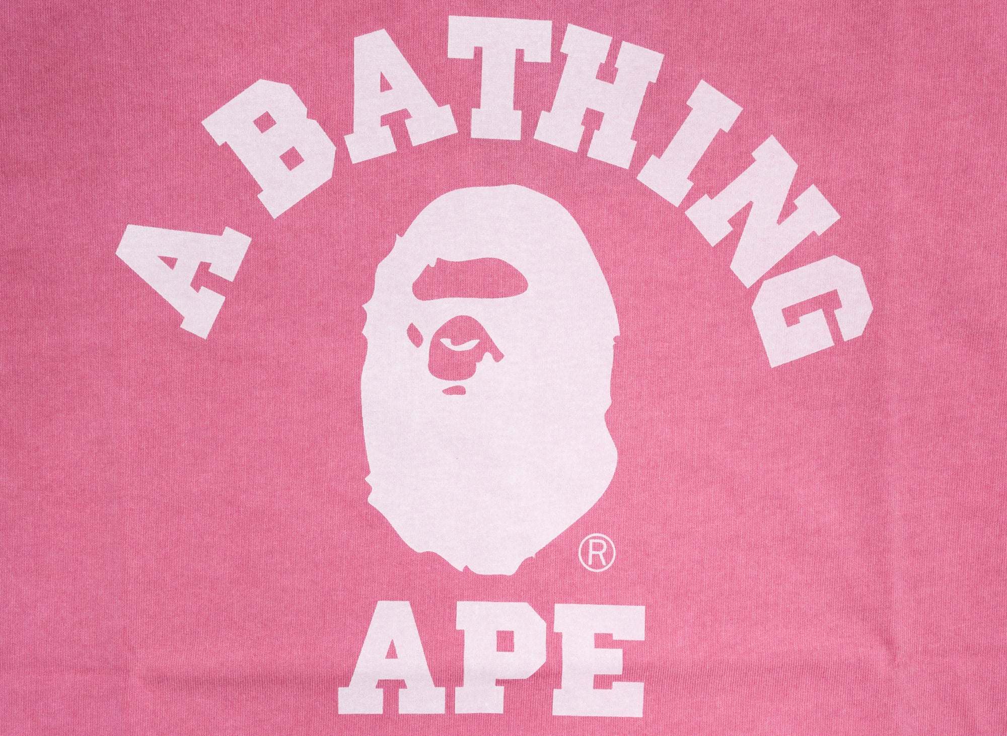 A Bathing Ape College Overdye Tee in Pink