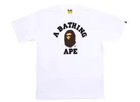 A Bathing Ape College Tee in White