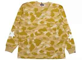 A Bathing Ape Color Camo L/S Tee in Yellow xld