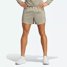 adidas Designed 4 Running Mens Shorts Gym Grey / Green Zip Pocket Reflective