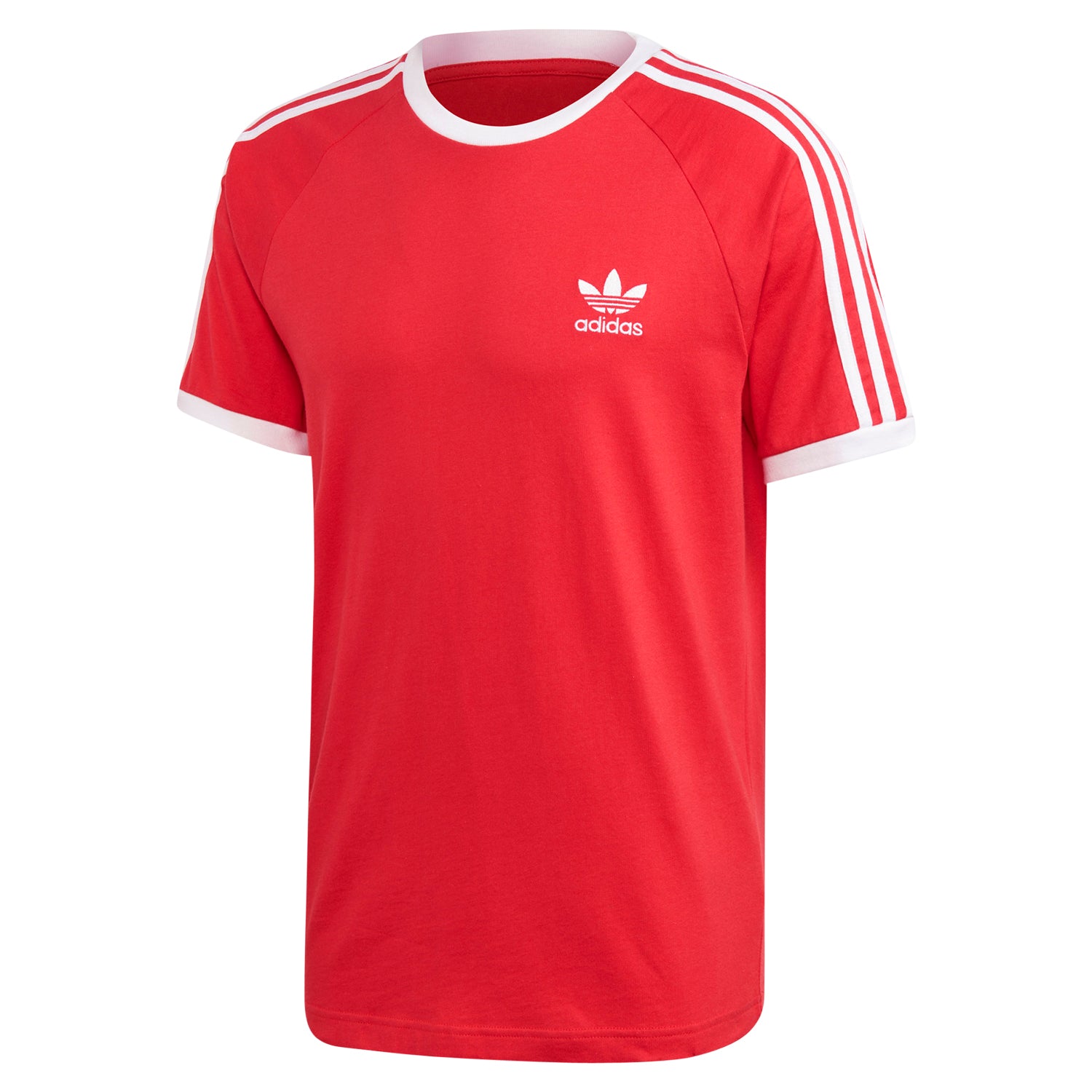 Adidas Originals Men's 3 Stripes Trefoil Tee - Lush Red