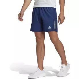 adidas Own The Run Mens Running Shorts Blue Reflective Pockets Gym Fitness