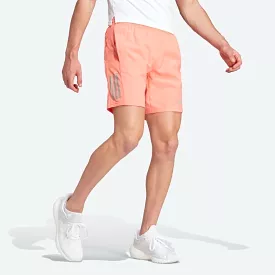 adidas Own The Run Mens Running Shorts Coral Breathable Reflective Zip Pockets