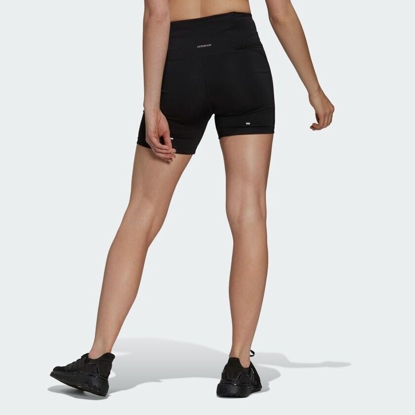 adidas Own The Run Womens Compression Shorts Base Running Tights Black Pockets