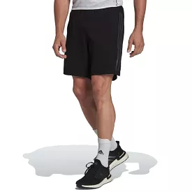 adidas Run Icons 3-Stripes Mens Running Shorts HEAT.RDY Black Reflective Pockets