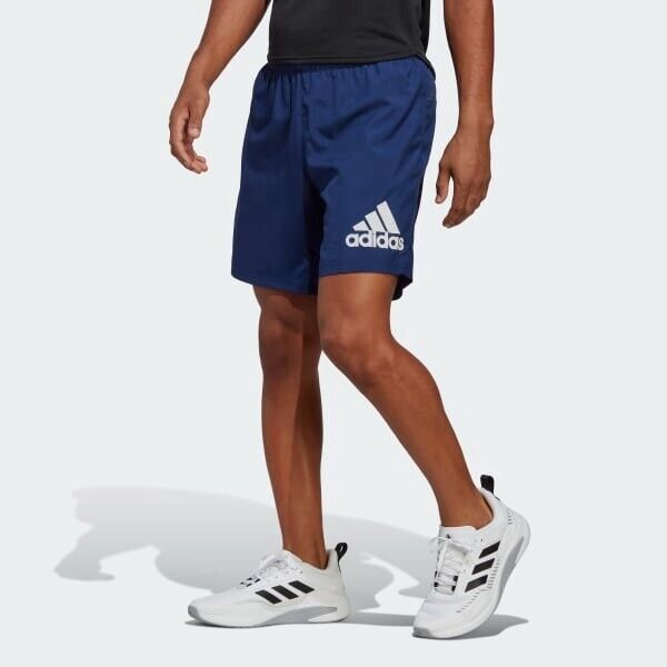 adidas Run It Mens Running Shorts Reflective Pockets Fitness Gym Sports Navy