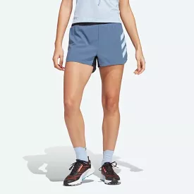 adidas TERREX Agravic Womens Trail Running Shorts Light Blue Parley