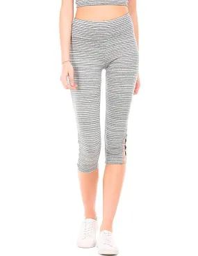 Aeropostale Creek Stripe Cropped Leggings