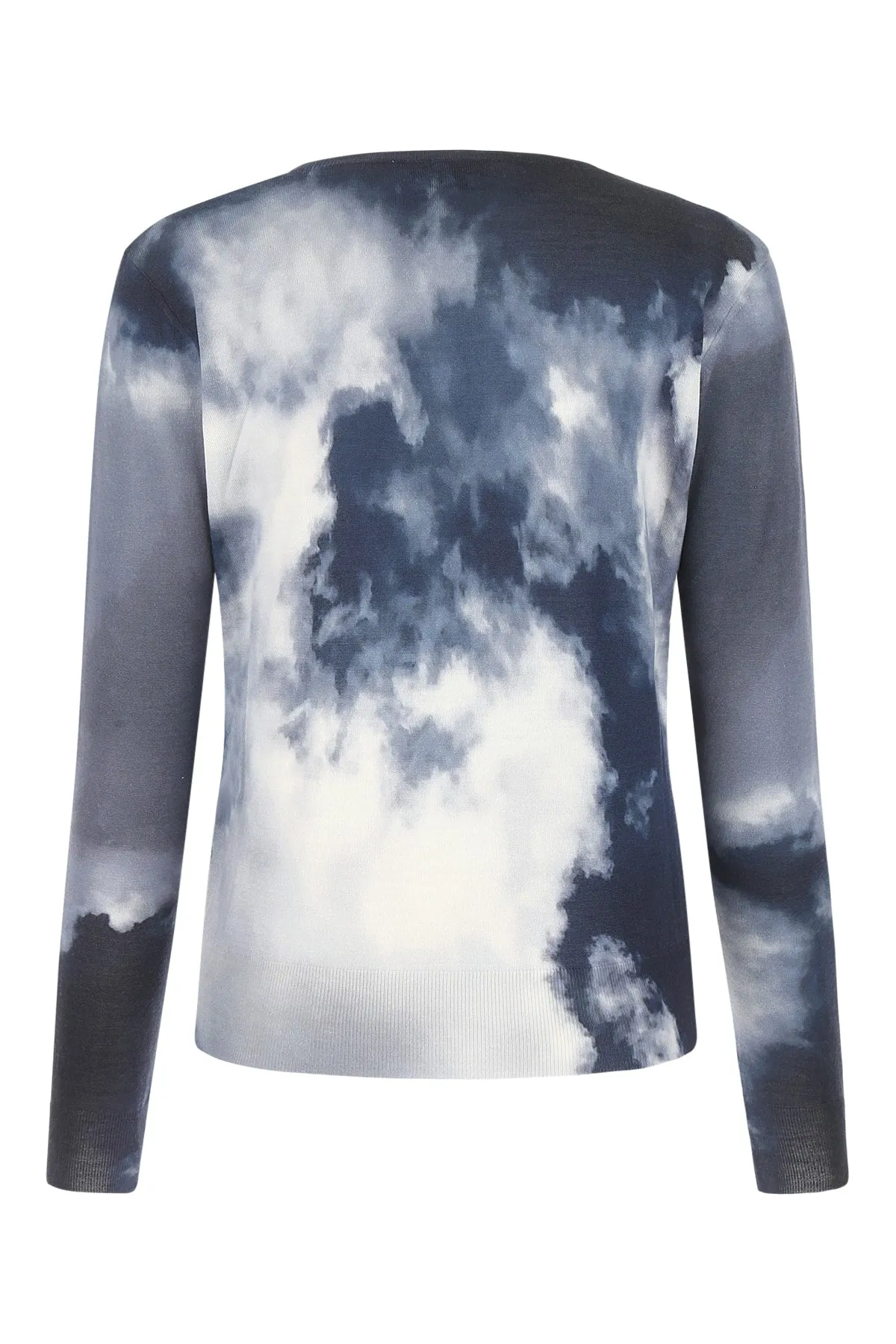 Alexander McQueen Cloud Motif V-Neck Knitted Jumper