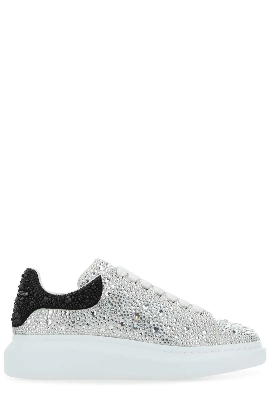 Alexander McQueen Oversized Embellished Lace-Up Sneakers