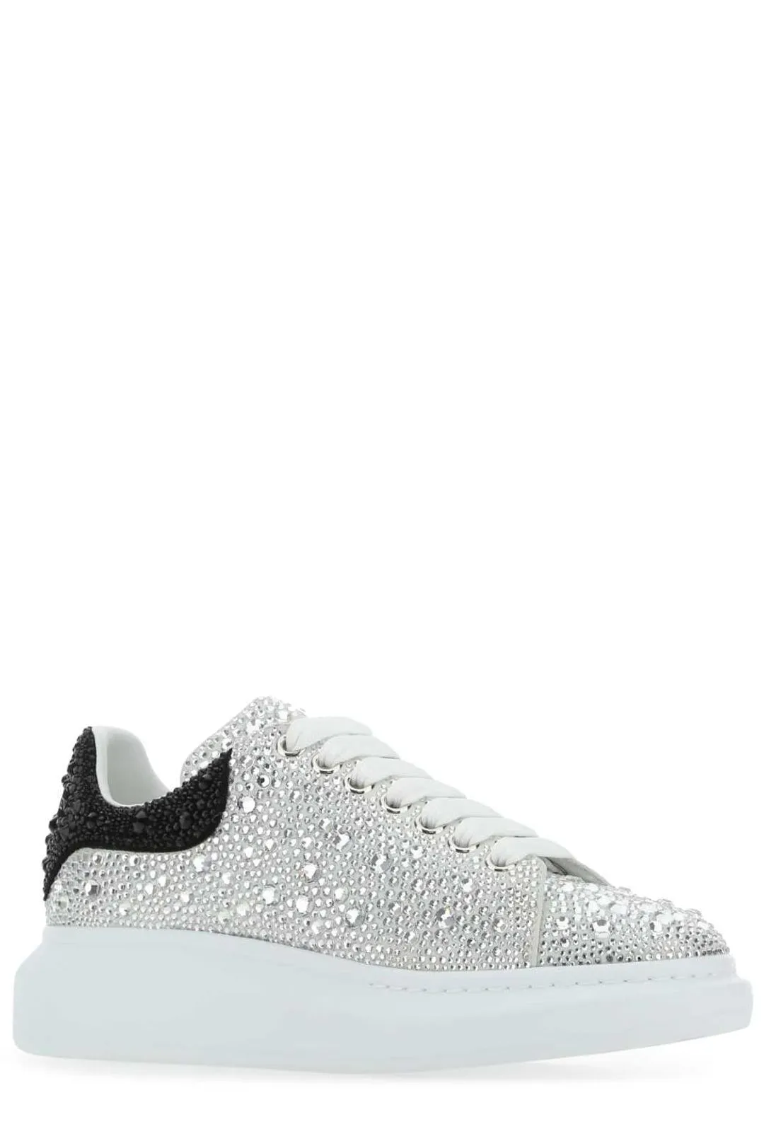 Alexander McQueen Oversized Embellished Lace-Up Sneakers