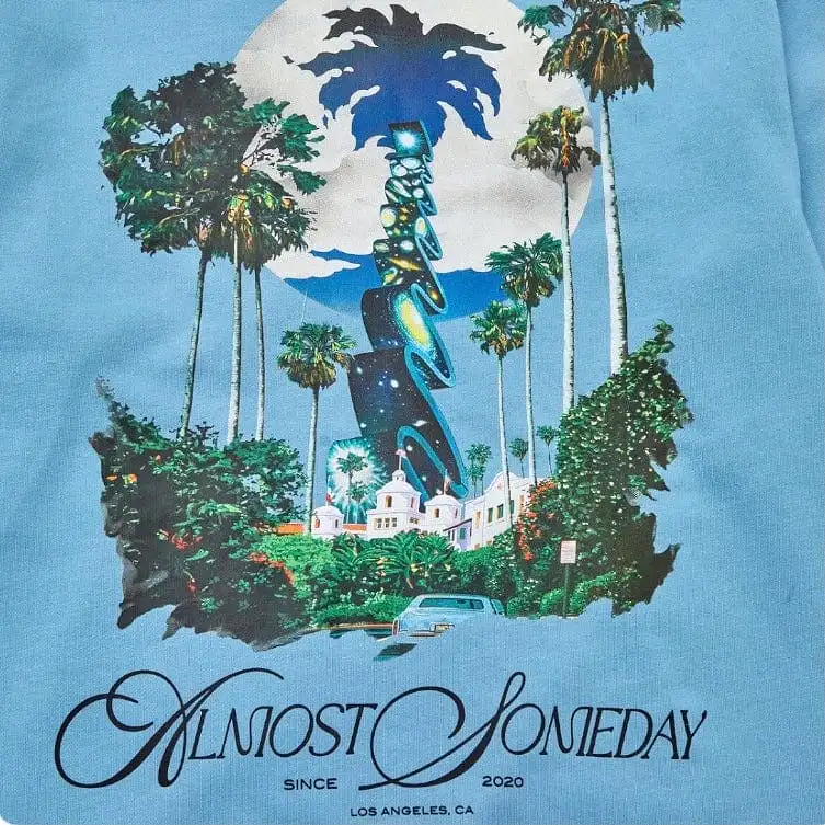 Almost Someday Stairway Hoodie (Baby Blue) C9-94