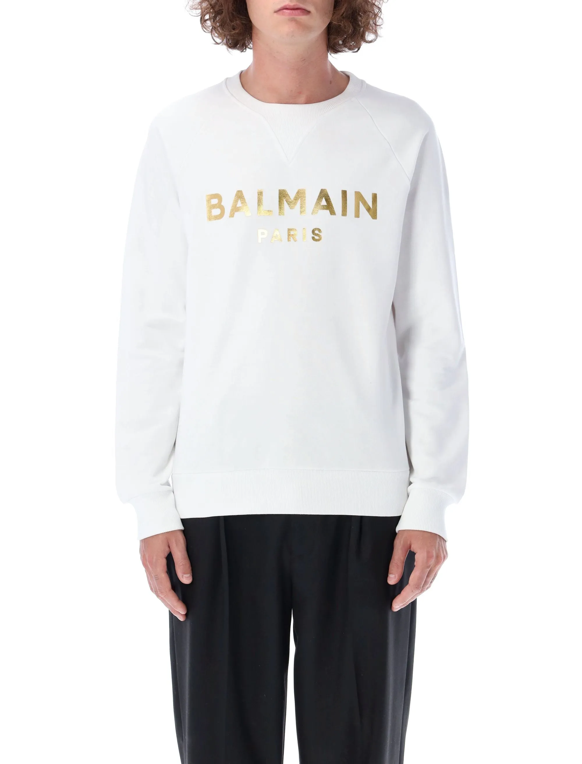 Balmain Logo Printed Crewneck Sweatshirt