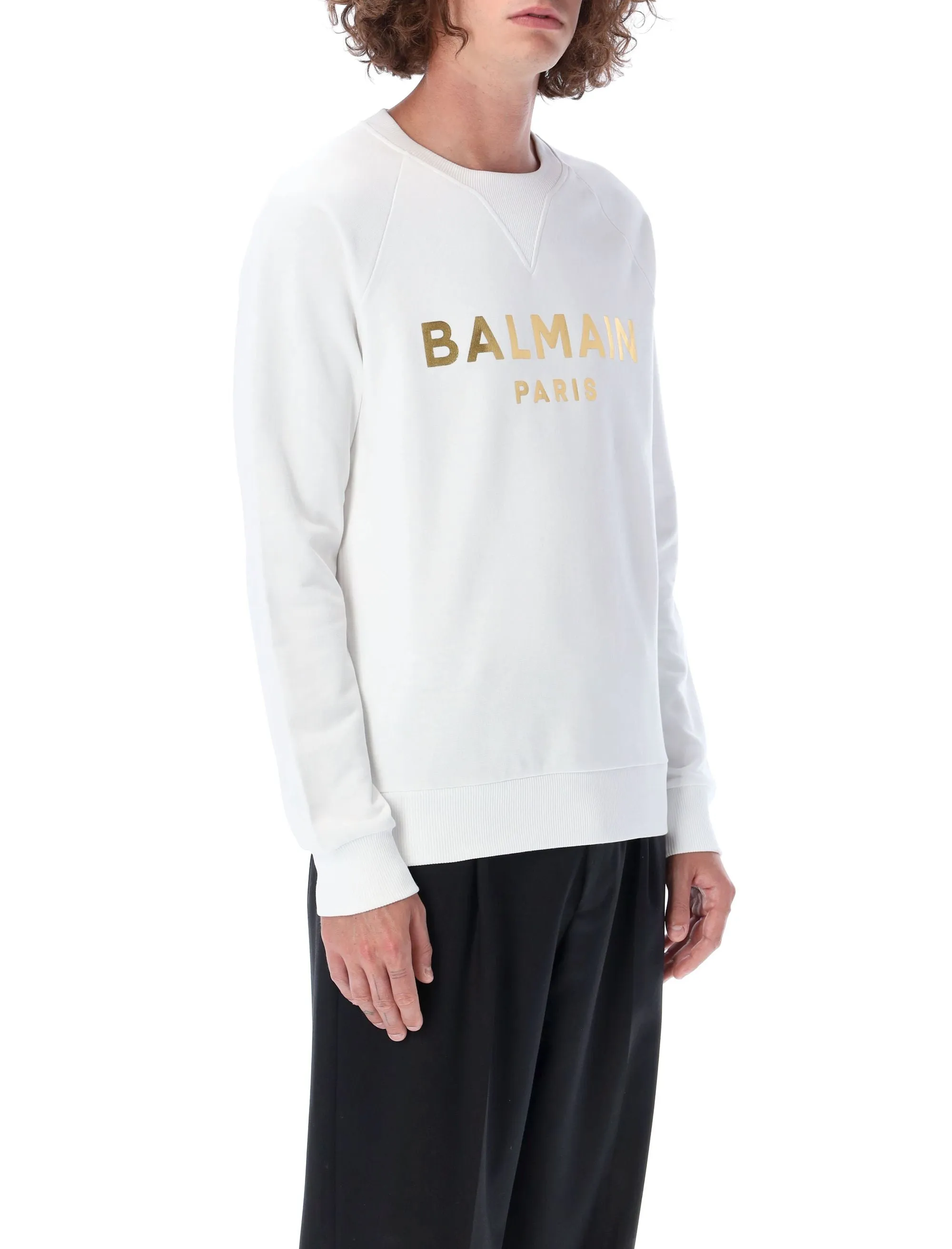 Balmain Logo Printed Crewneck Sweatshirt