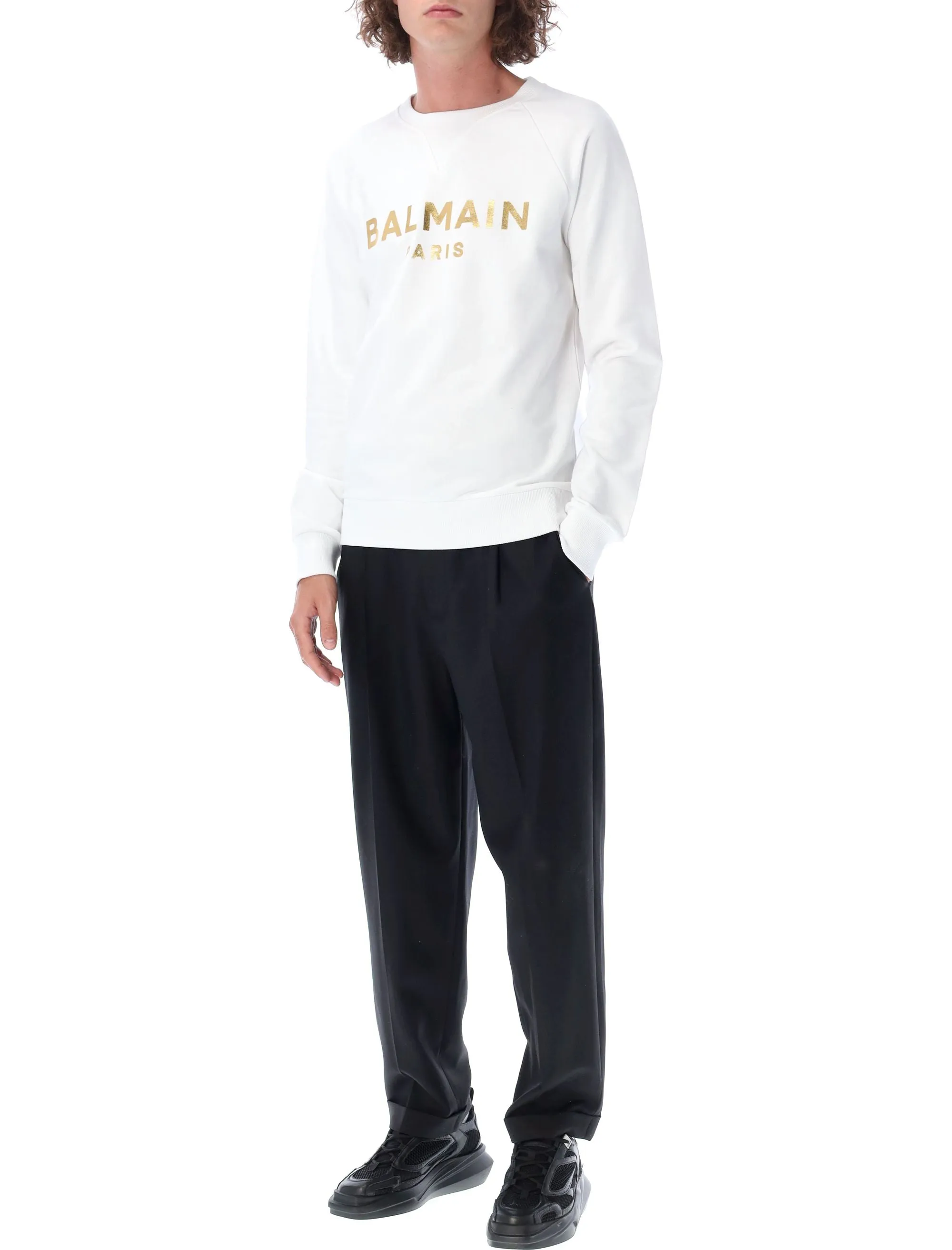 Balmain Logo Printed Crewneck Sweatshirt