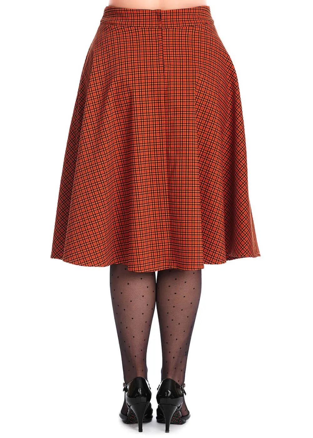 Banned October Spooks 50's Swing Skirt Orange