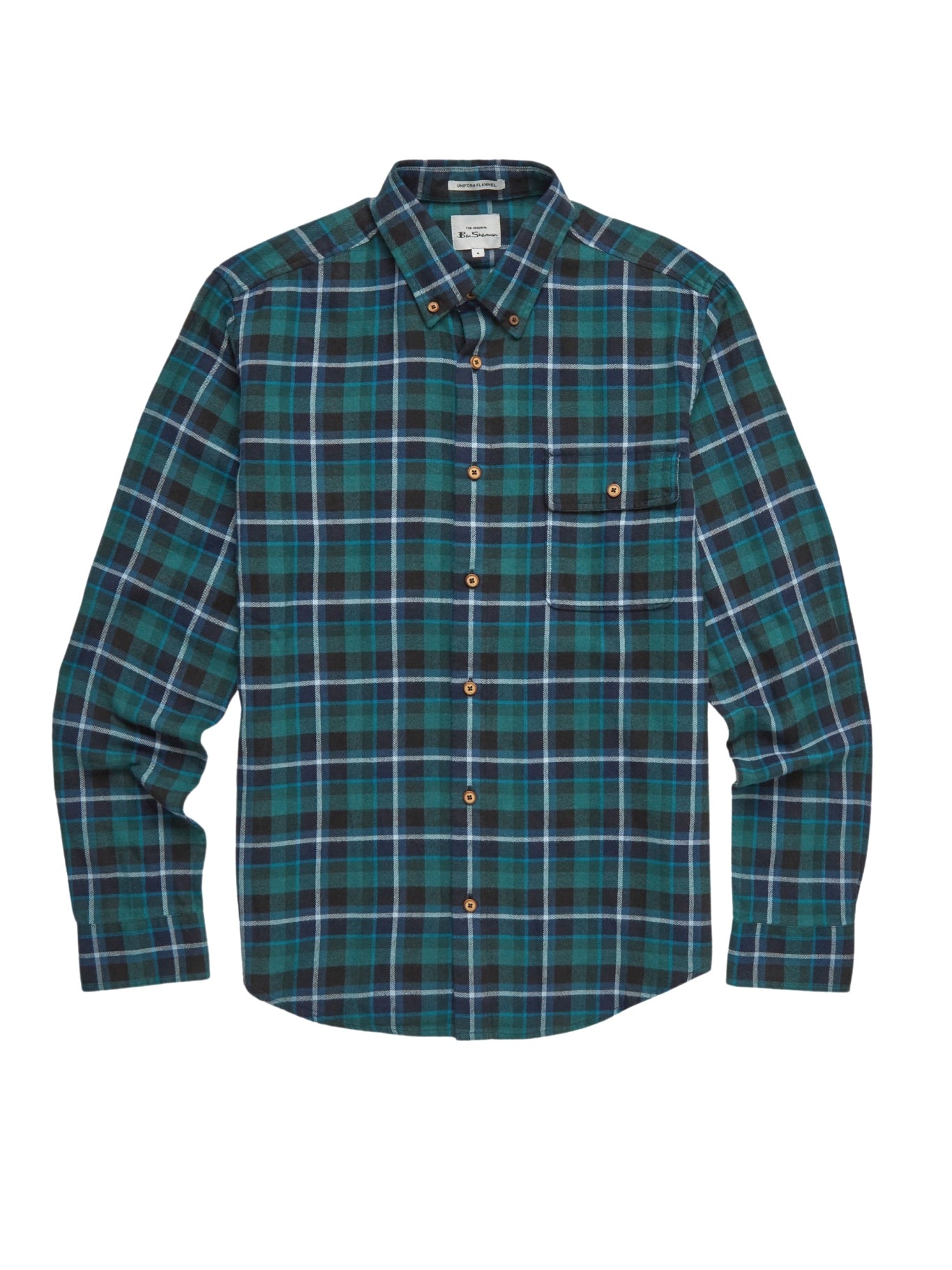 Ben Sherman Mens Brushed Plaid Check Shirt