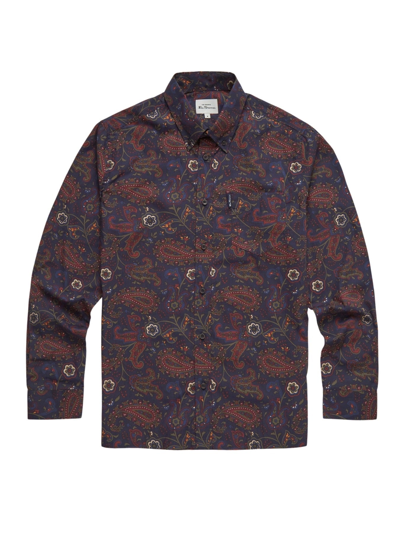 Ben Sherman Mens Eastern Paisley Shirt Long Sleeve