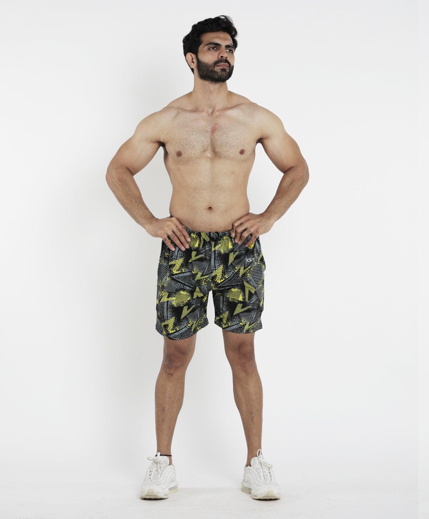 Bolt Yellow Camo Shorts - Sale