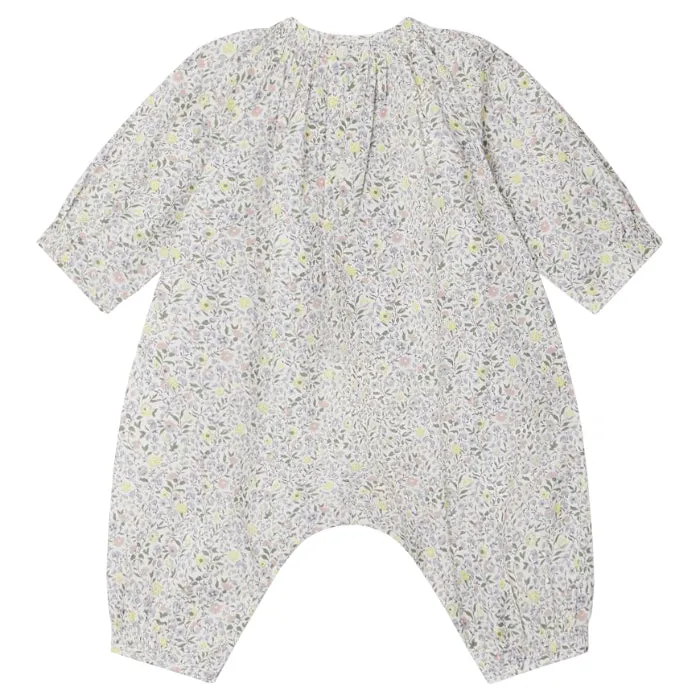 Bonpoint Baby Luce Jumpsuit Light Grey Floral