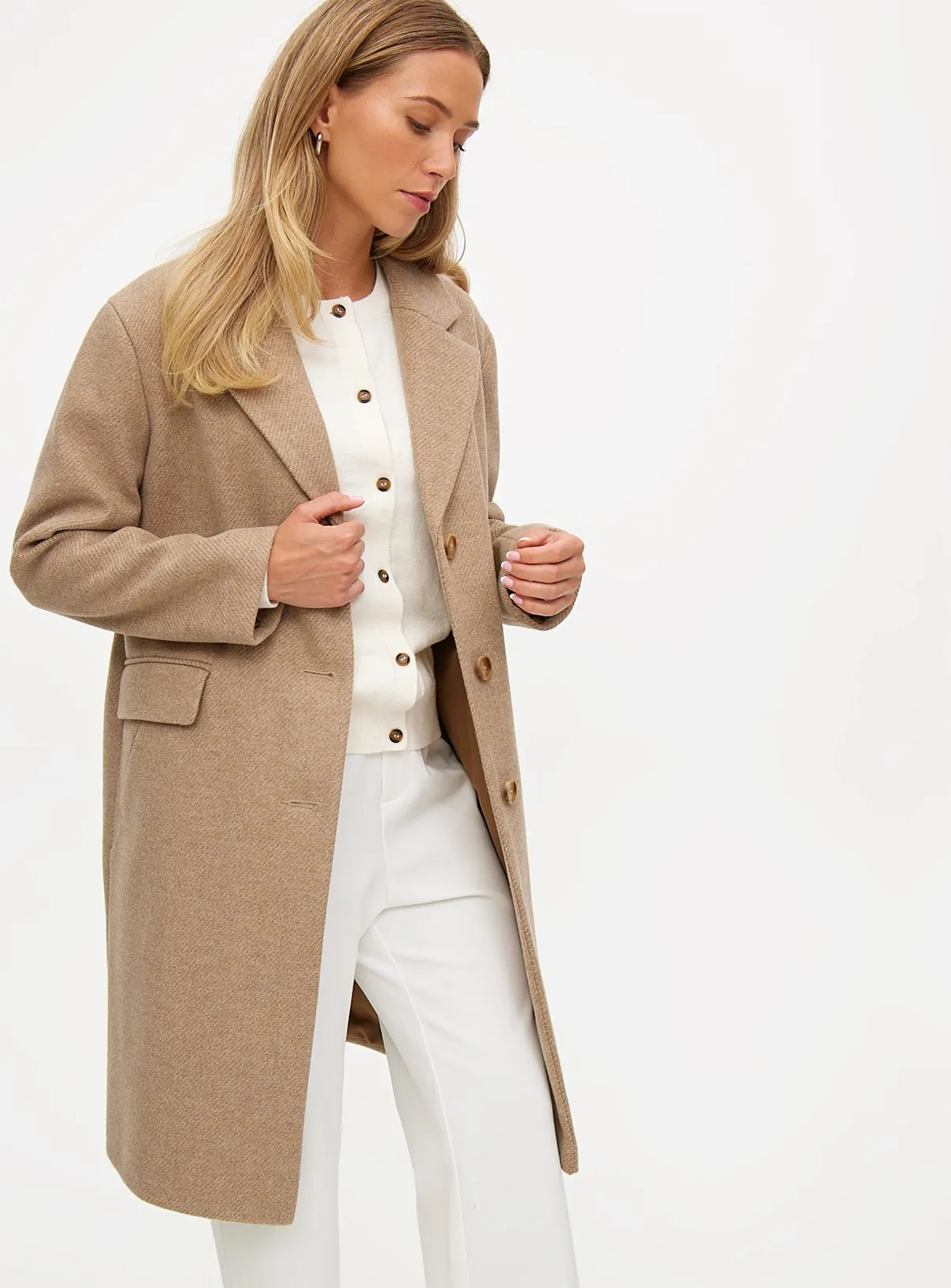 Buy Camel Twill Tailored Coat 24 | Coats | Tu