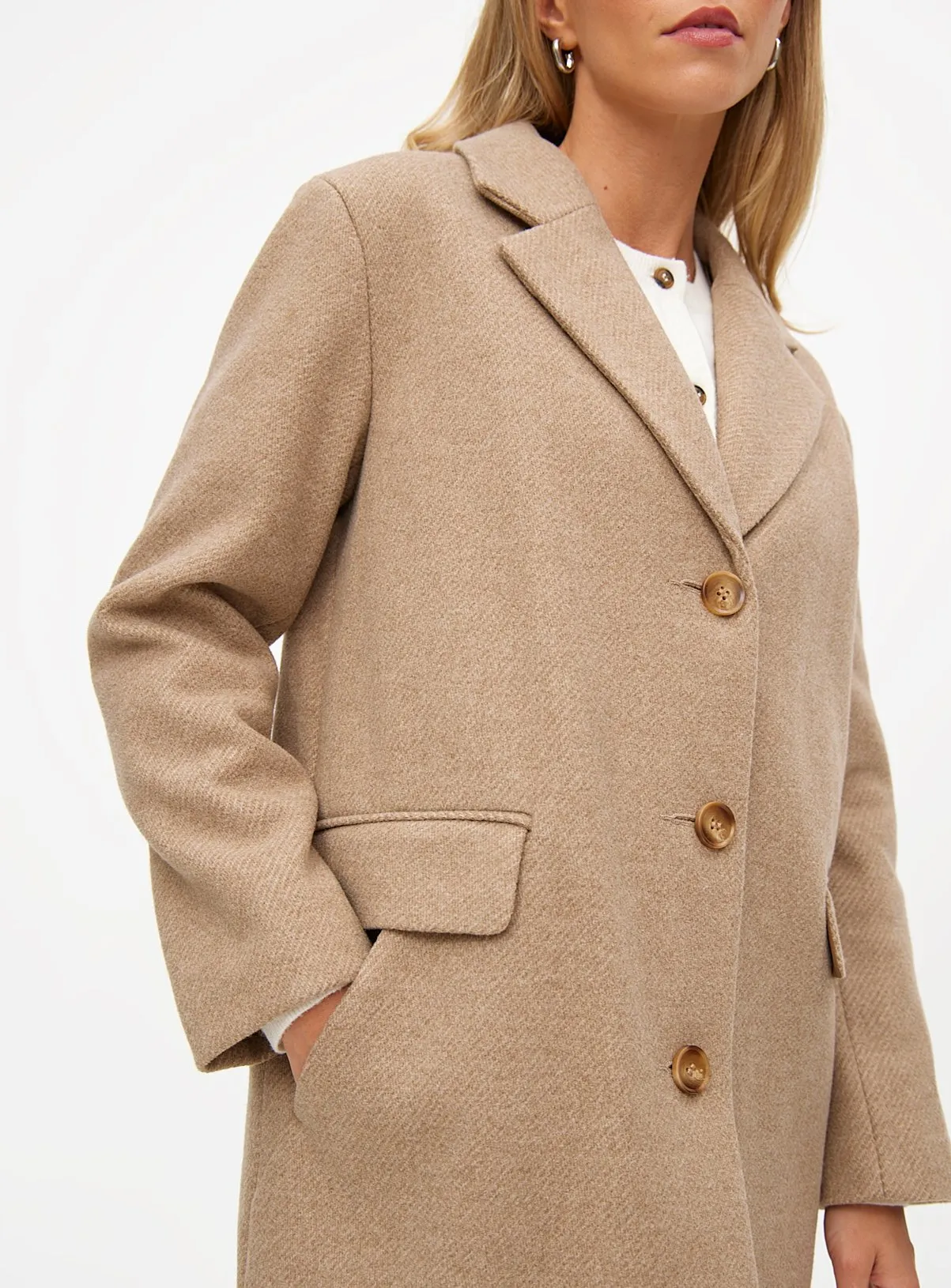 Buy Camel Twill Tailored Coat 24 | Coats | Tu