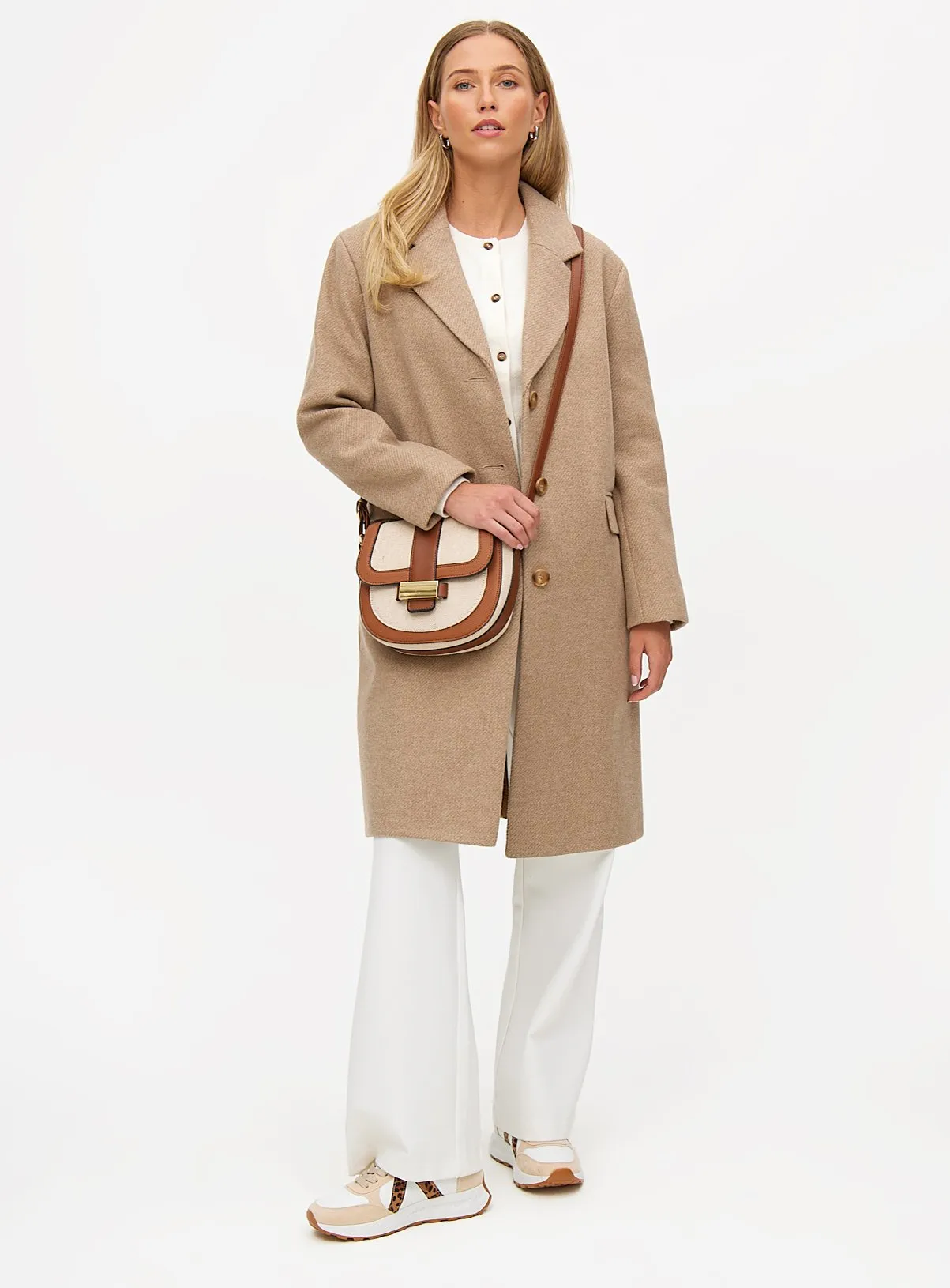 Buy Camel Twill Tailored Coat 24 | Coats | Tu