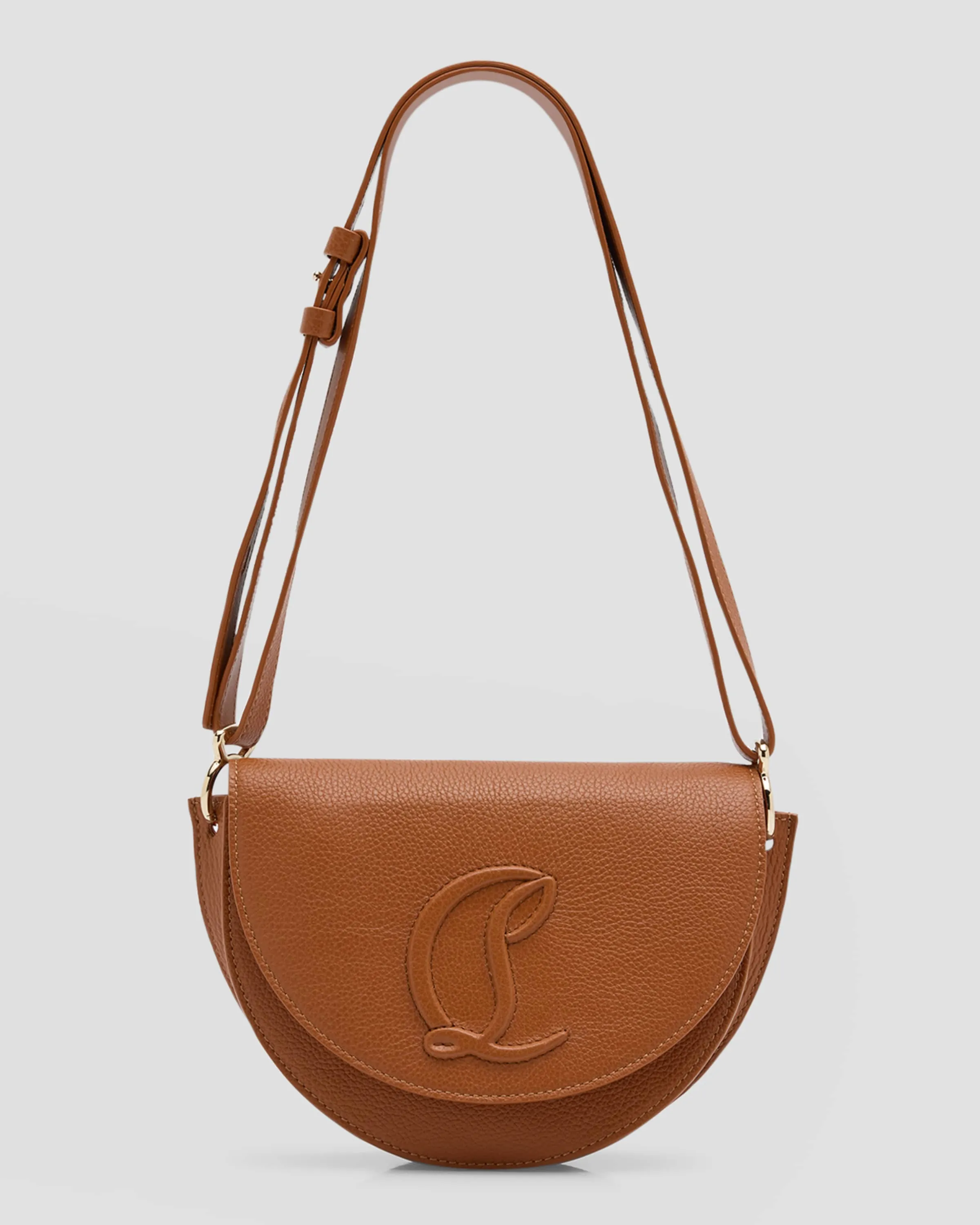 By My Side Crossbody in Leather with CL Logo