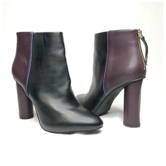 Cabi Bisset Plum Black Purple Boots