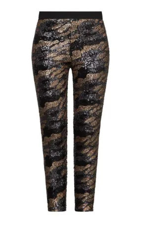 Camo Sequin-Embellished Leggings