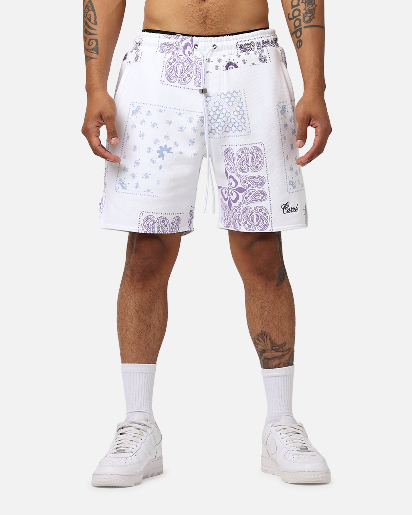 Carré Fragment Paisley Shorts White