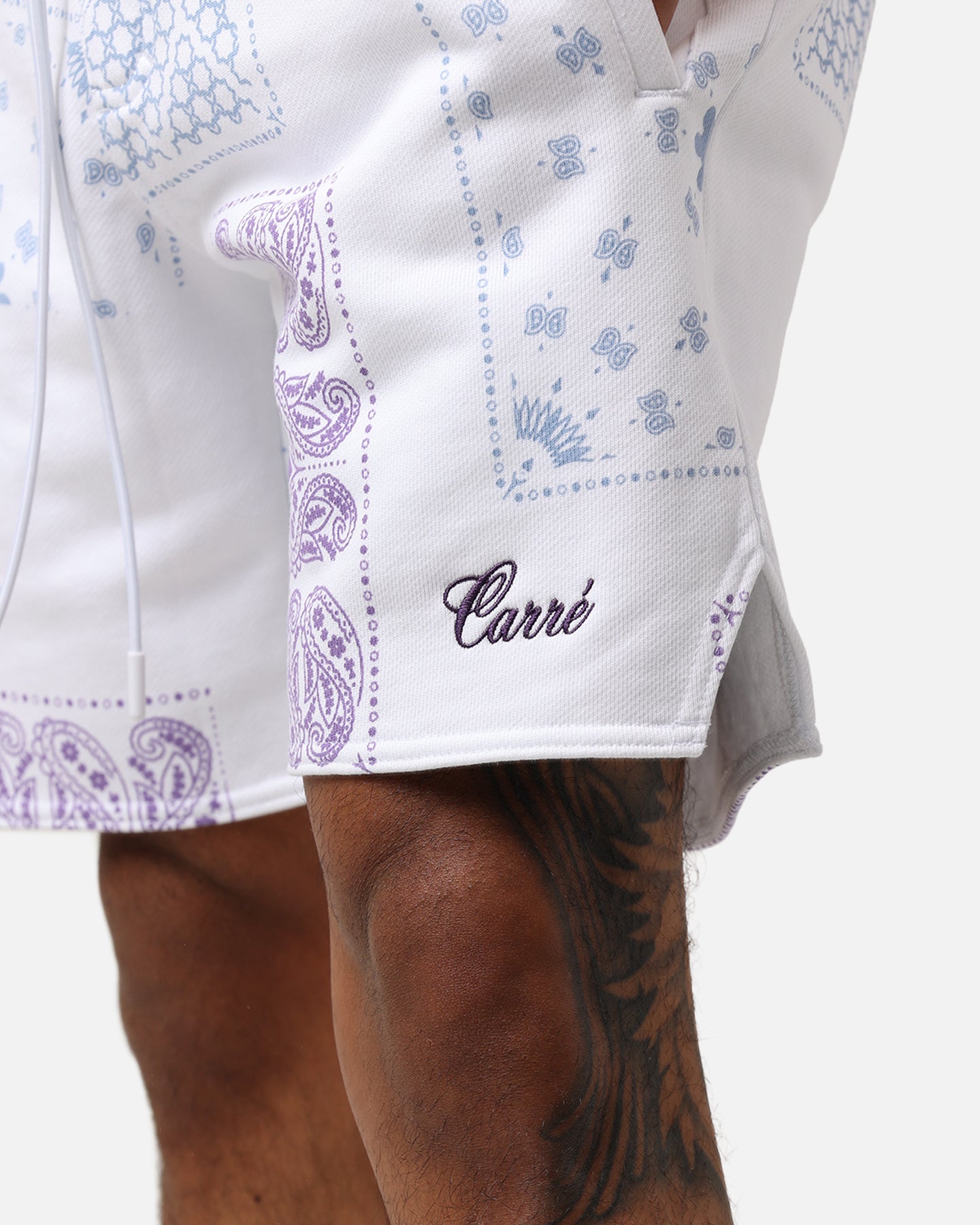 Carré Fragment Paisley Shorts White