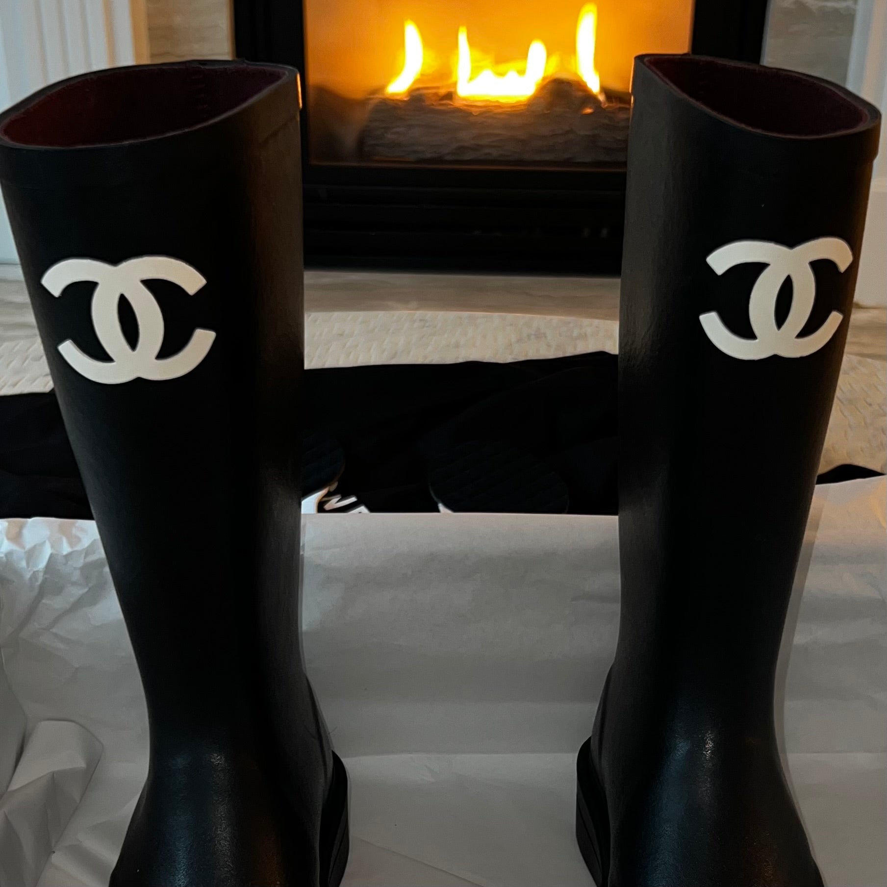 Chanel Rain Boots