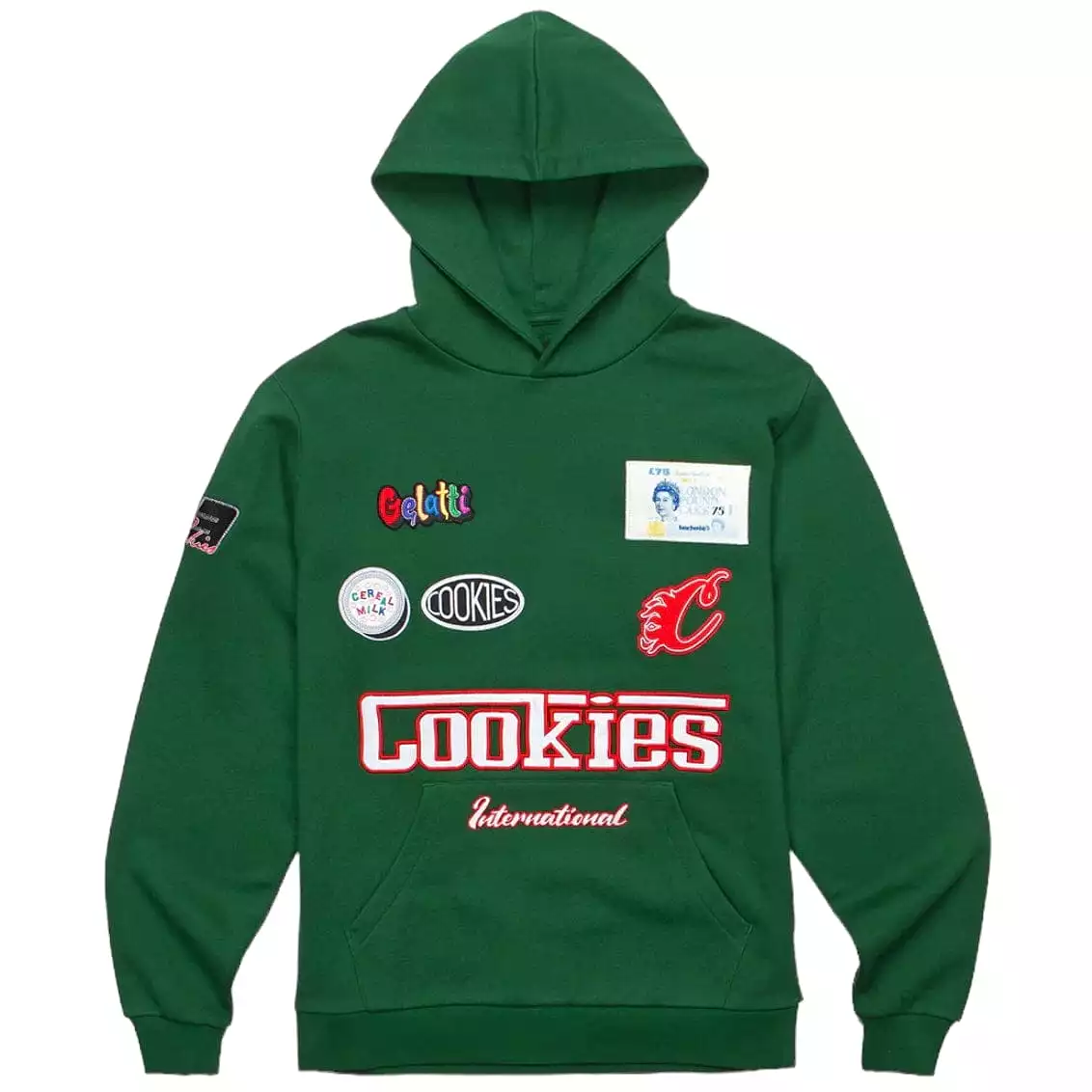 Cookies Enzo Pullover Fleece Hoodie (Forest Green) CM241HFC03