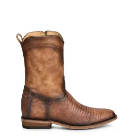 Corral Mens Zipper Cowboy Boots Lizard Natural