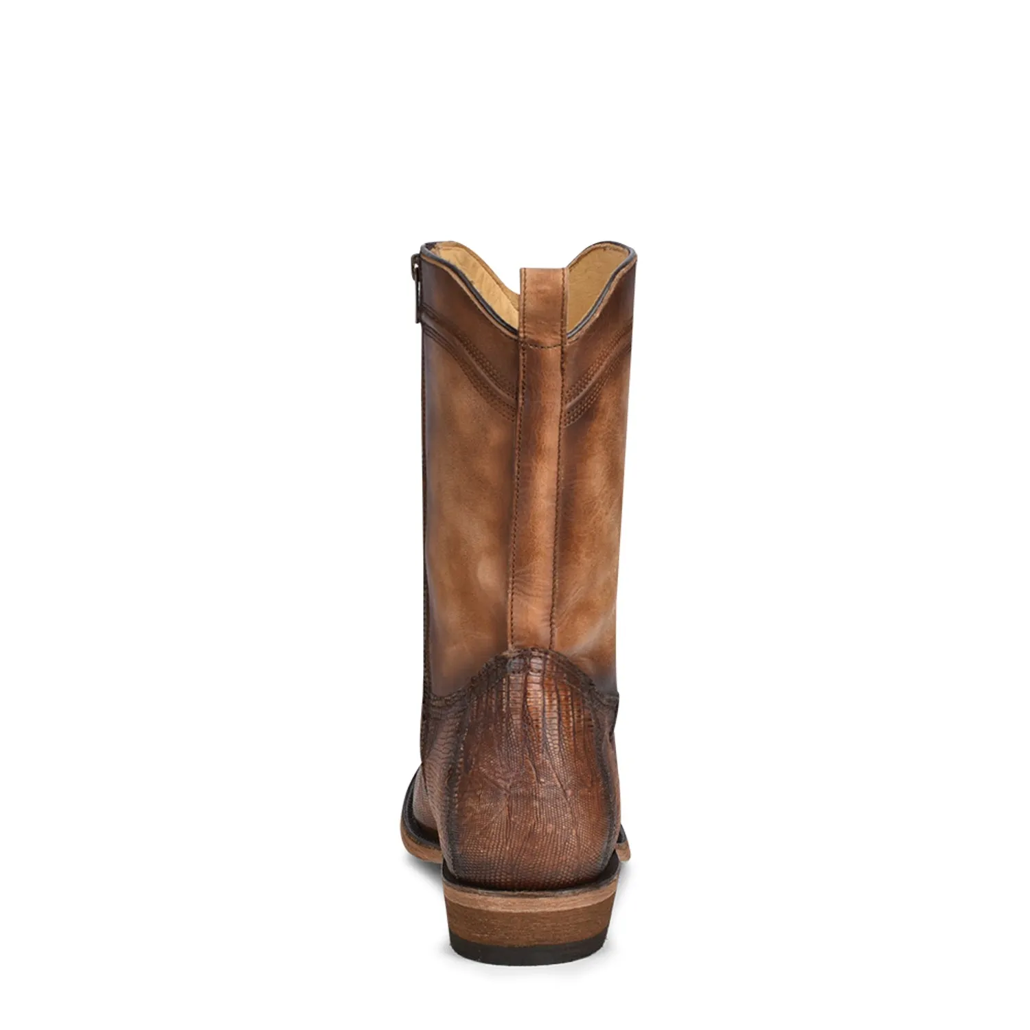 Corral Mens Zipper Cowboy Boots Lizard Natural