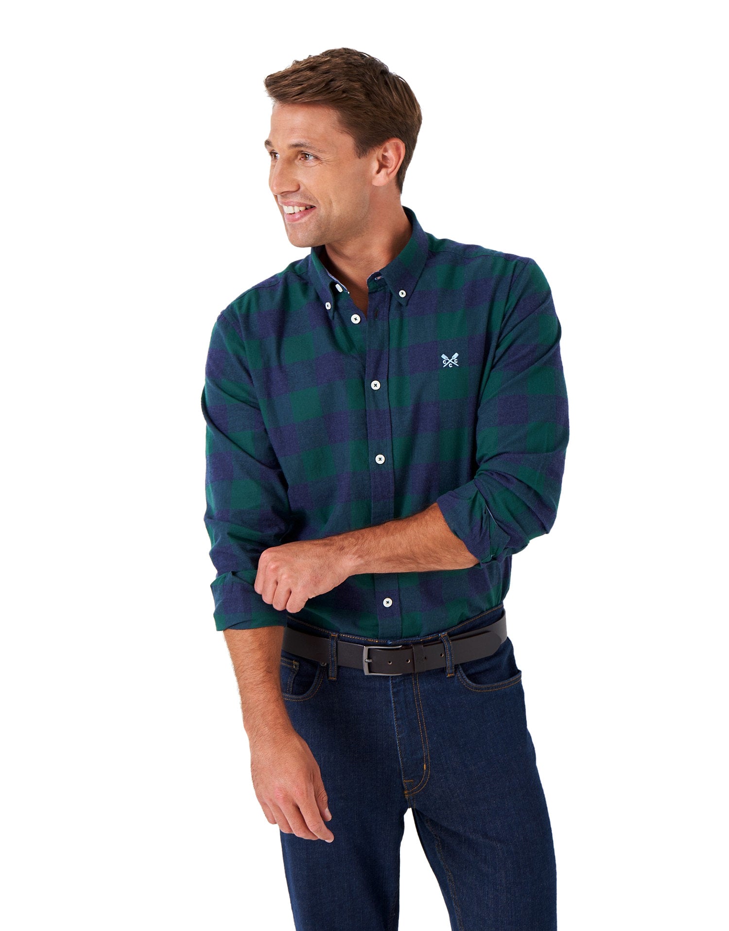 Crew Clothing Mens Brushed 'Timothy' Buffalo Check Shirt