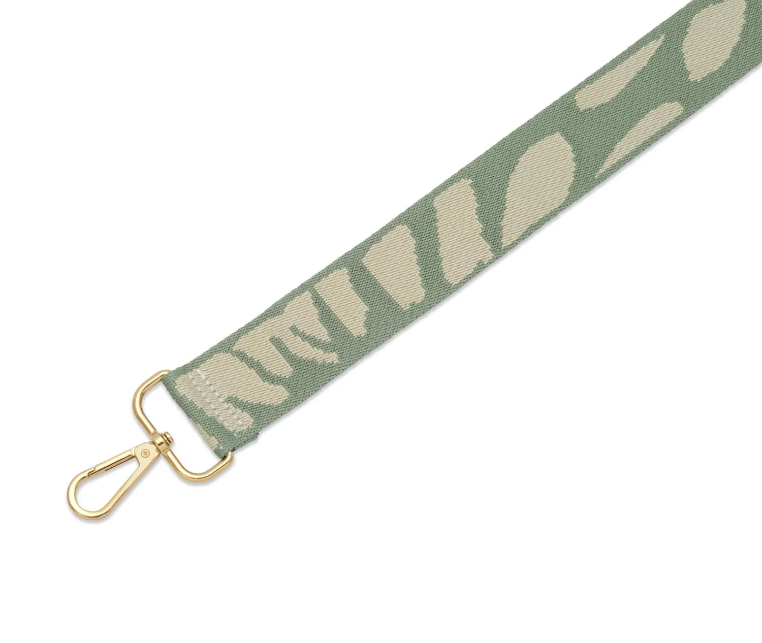 Crossbody Strap - Animal Print Strap in Light Green (Gold Hardware)