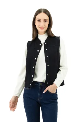 DAISY BY VOIR Buckled Denim Vest