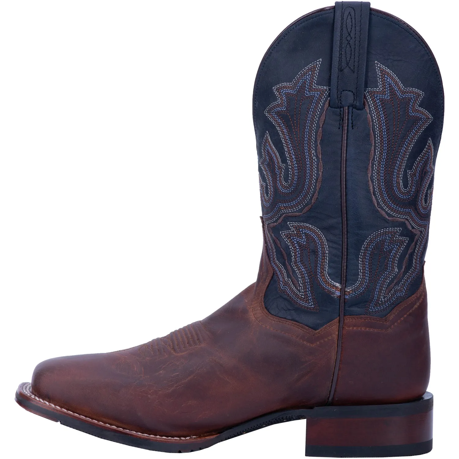 Dan Post Mens Dark Brown Cowboy Boots Leather Square Toe