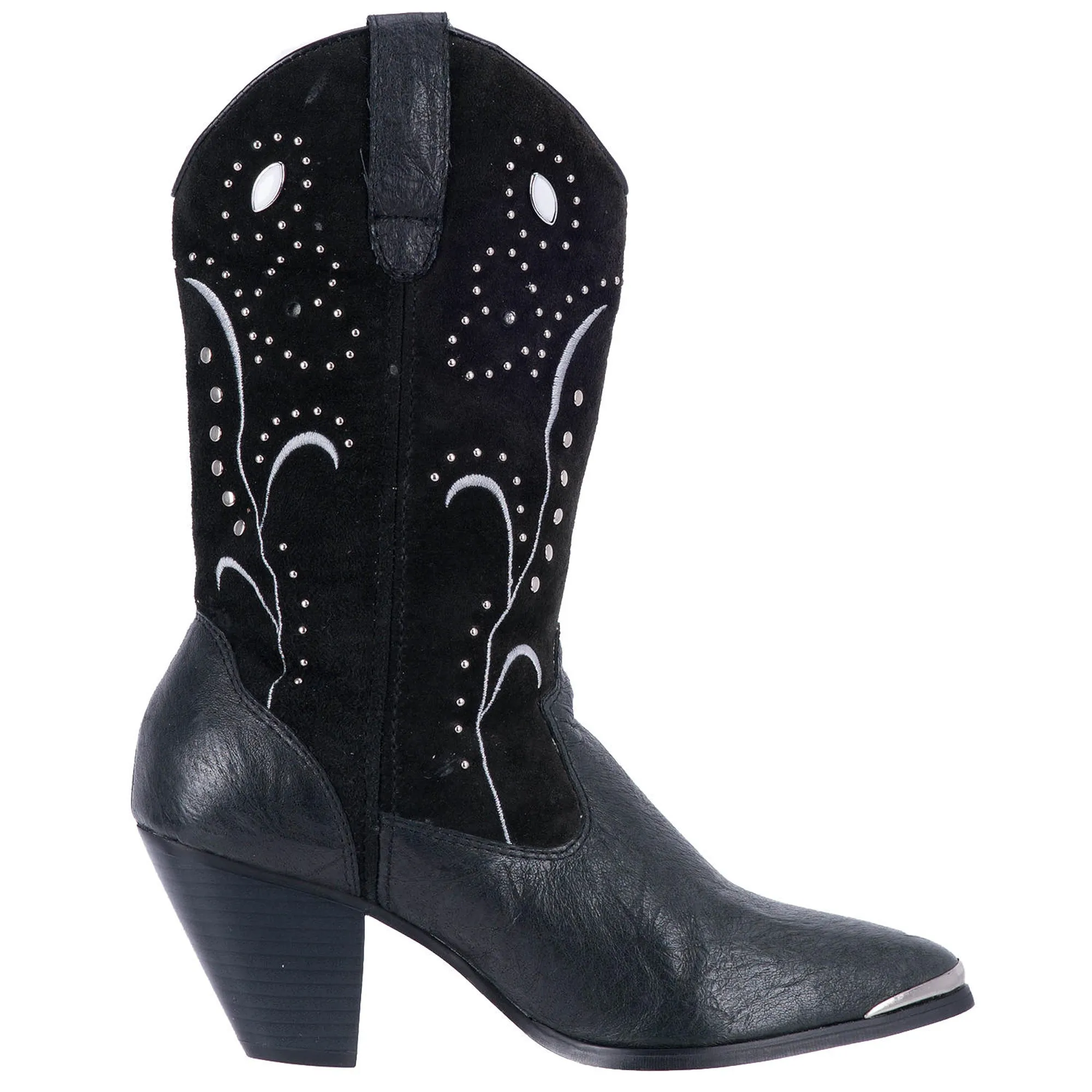 Dingo Womens Ava Cowboy Boots Leather Black