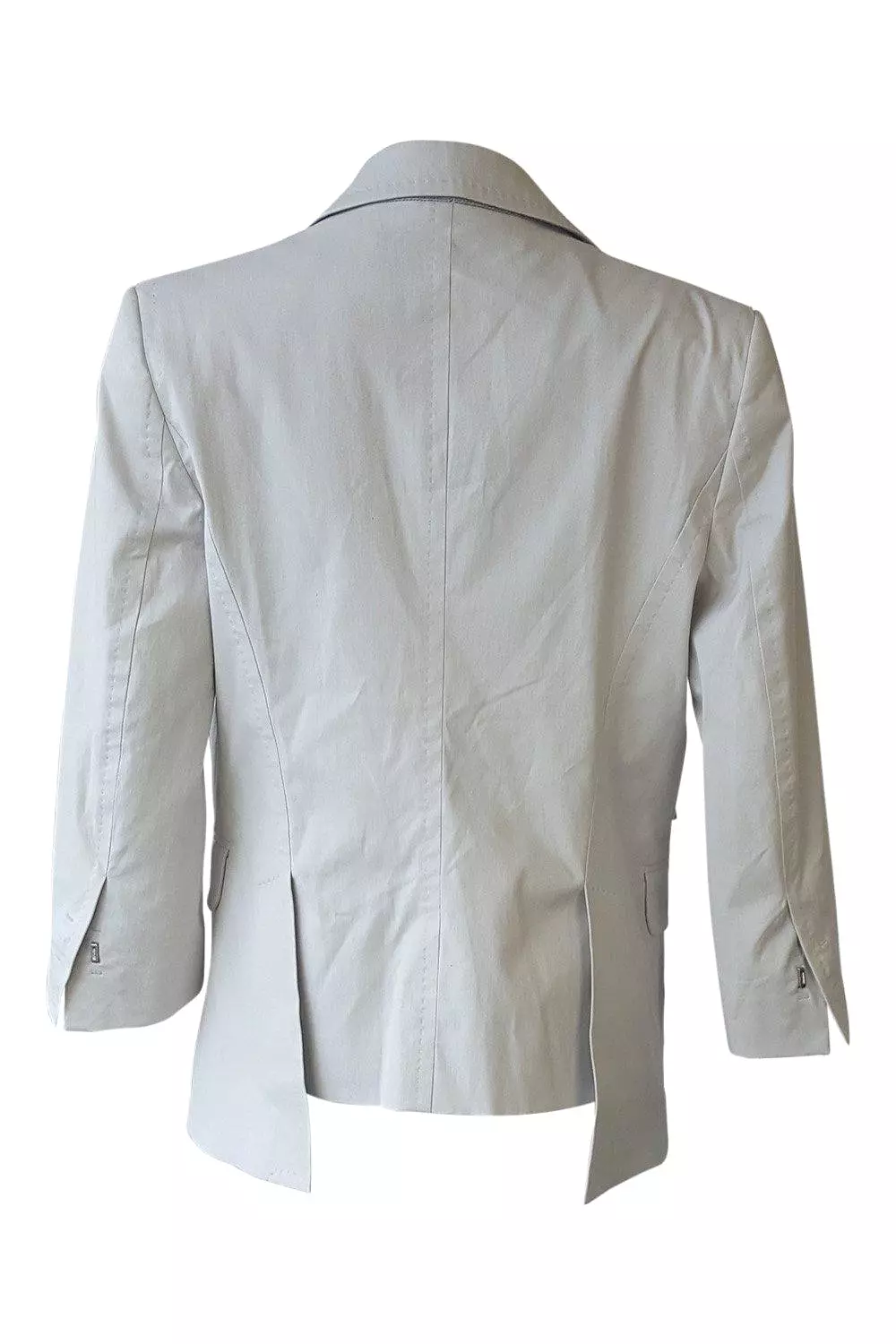 DSQUARED2 Cotton Blend Cream Single Breasted Blazer Jacket (44)