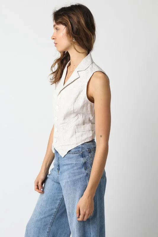 Ellen Linen Mini Vest