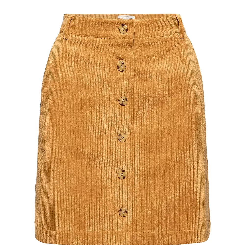 Esprit Soft Corduroy Front Button Skirt - 101EE1D313 - 230