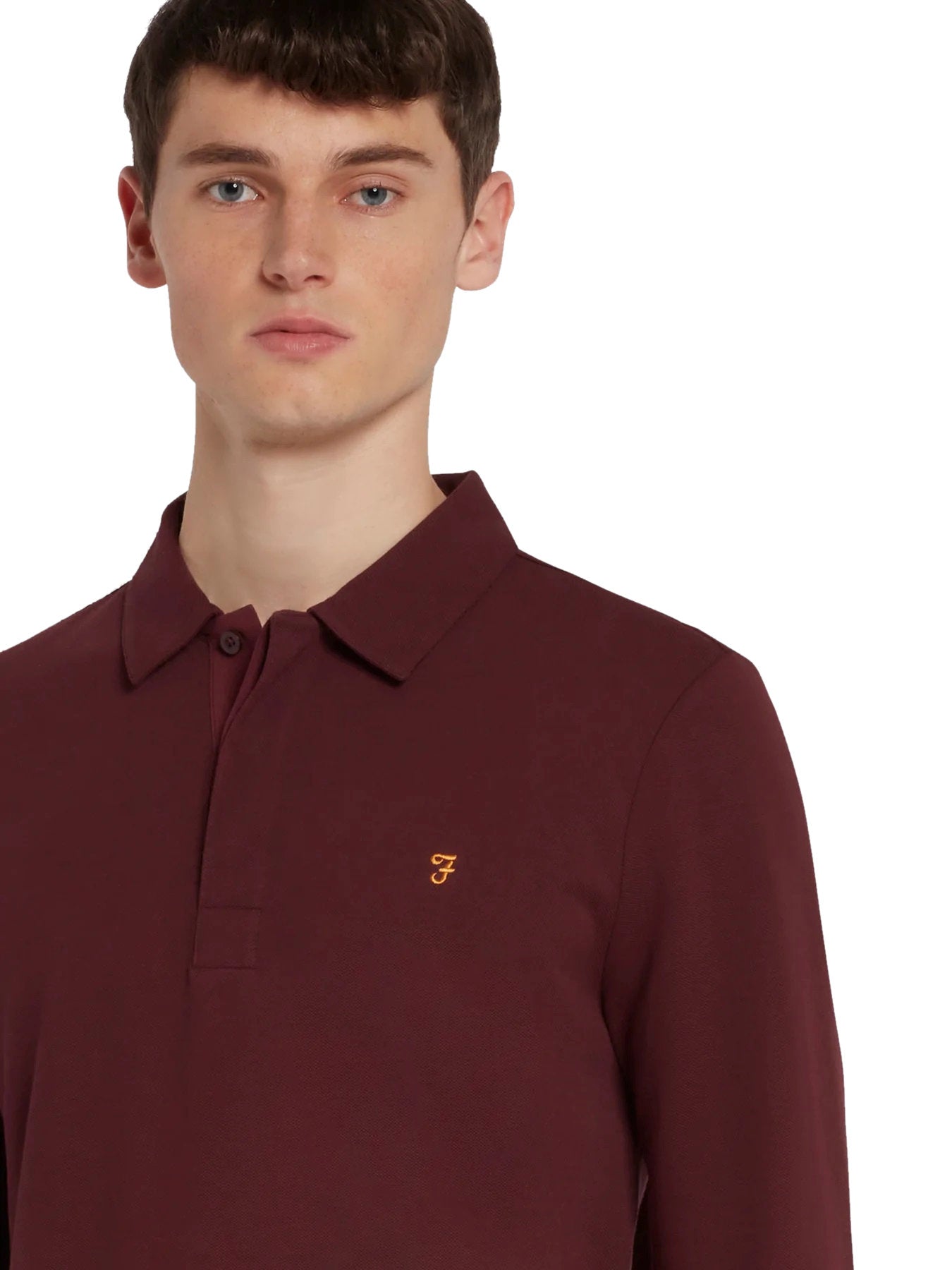 Farah Mens 'Haslam' Slim Fit Long Sleeve Polo Shirt