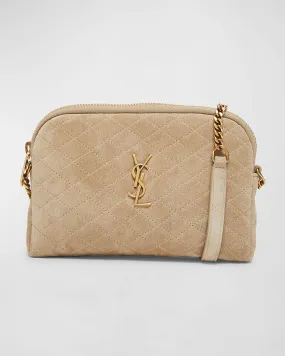 Gaby Mini YSL Crossbody Bag in Quilted Suede