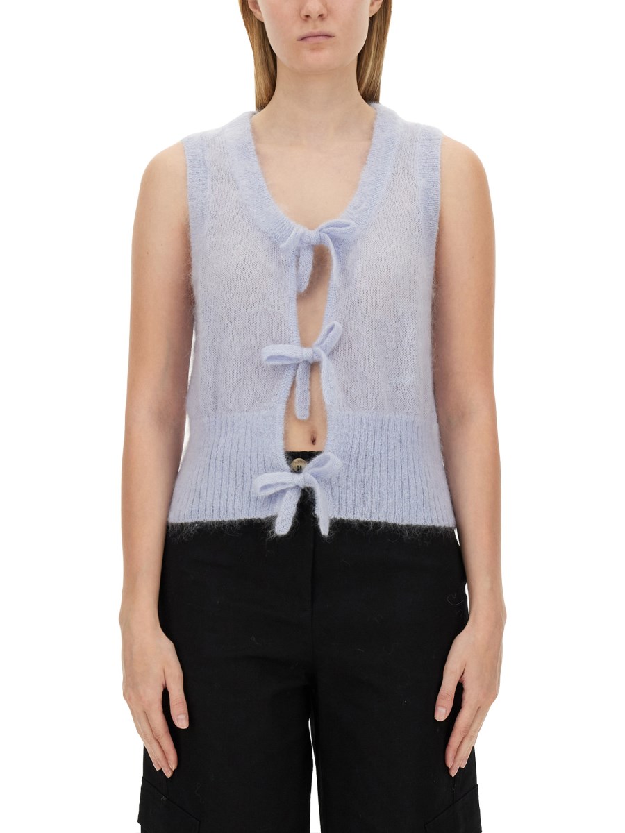 GANNI    MOHAIR BOW VEST