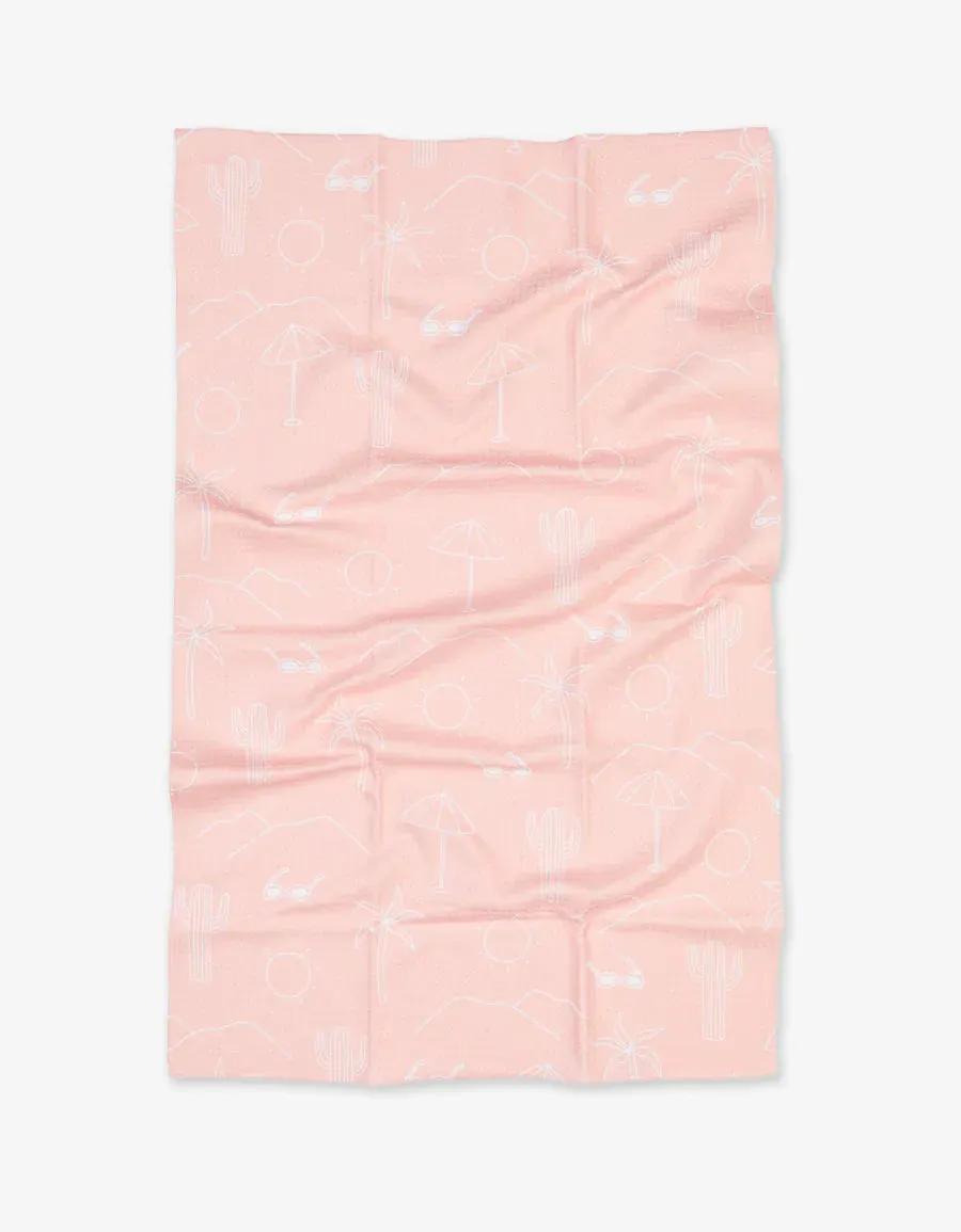 Geometry Tea Towels, Pink Paradise