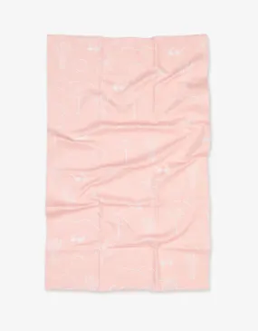 Geometry Tea Towels, Pink Paradise